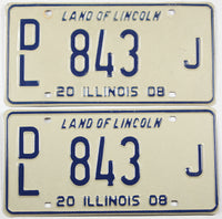 Classic 2008 Illinois dealer license plates grading excellent minus