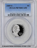 2009-s Jefferson Nickel certified perfect Proof 70 Deep Cameo by PCGS