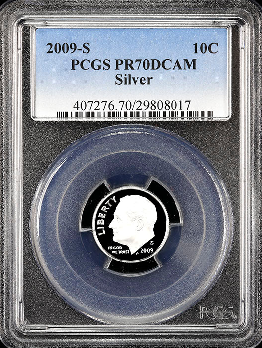 2009-s Roosevelt silver Dime certified perfect Proof 70 Deep Cameo by PCGS
