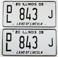 Classic 2009 Illinois dealer license plates grading excellent minus