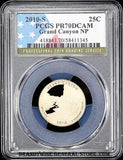 2010-s Grand Canyon America the Beautiful quarter certified by PCGS at Proof 70 Deep Cameo