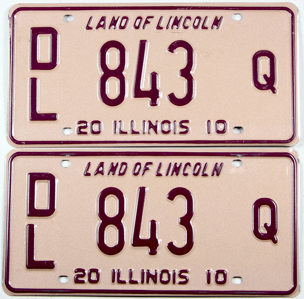 2010 Illinois dealer license plates
