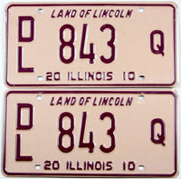 2010 Illinois dealer license plates