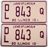 2010 Illinois dealer license plates