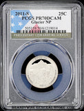 2011-s Glacier quarter certified by PCGS at Proof 70 Deep Cameo