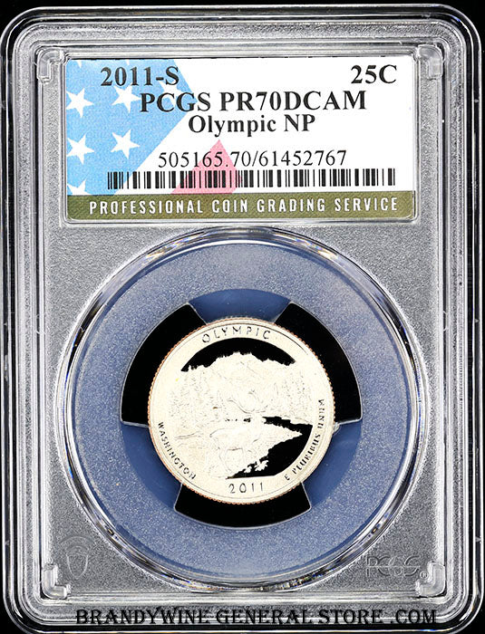 2011-s Olympic quarter certified by PCGS at Proof 70 Deep Cameo