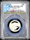 2011-s Olympic quarter certified by PCGS at Proof 70 Deep Cameo