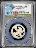 2012-s El Yunque quarter certified by PCGS at Proof 70 Deep Cameo