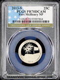 2013-s Fort McHenry quarter certified by PCGS at Proof 70 Deep Cameo