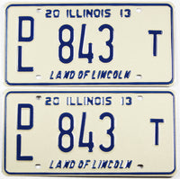 Classic 2013 Illinois dealer license plates grading near mint