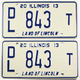 Classic 2013 Illinois dealer license plates grading near mint