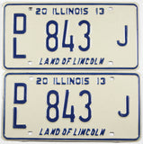 Classic 2013 Illinois dealer license plates grading excellent plus