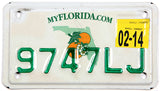 classic 2014 Florida motorcycle license plate grading excellent minus