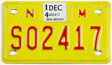 classic 2014 New Mexico motorcycle license plate grading excellent minus