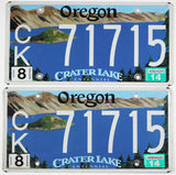 vintage Oregon Crater Lake license plates grading very good