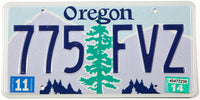 Classic 2014 Oregon car license plate grading excellent