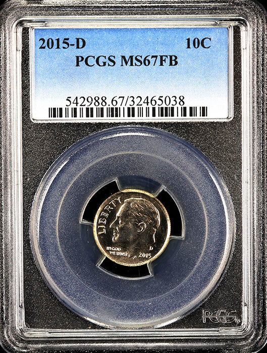 2015-d Roosevelt Dime certified Mint State 67 FB by PCGS