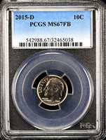 2015-d Roosevelt Dime certified Mint State 67 FB by PCGS