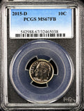 2015-d Roosevelt Dime certified Mint State 67 FB by PCGS