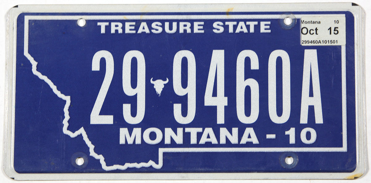 Classic 2015 Montana car license plate grading very good plus