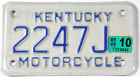 2015 Kentucky motorcycle license plate grading excellent minus