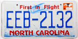 2016 North Carolina car license plate with T sticker grading Excellent