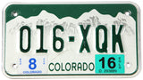 2016 Colorado motorcycle license plate grading excellent minus