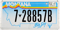 A single classic 2017 Montana Big Sky car license plate for sale by Brandywine General Store in excellent minus condition