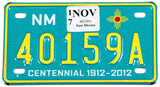2017 New Mexico Centennial motorcycle license plate grading excellent