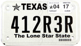 2017 Texas motorcycle license plate grading excellent minus