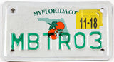Classic 2018 Florida motorcycle license plate grading excellent minus