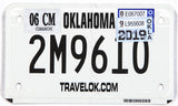 classic 2019 Oklahoma motorcycle license plate grading excellent