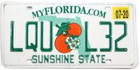 A 2020 Florida passenger car license plate for sale by Brandywine General Store in excellent condition