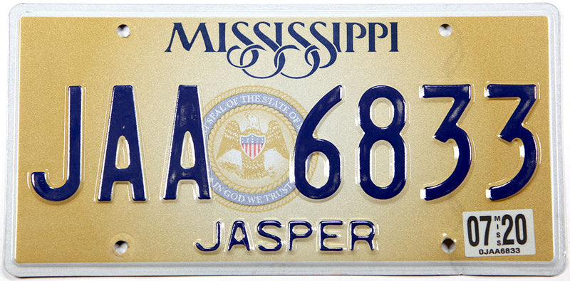 2020 Mississippi License Plate | Brandywine General Store