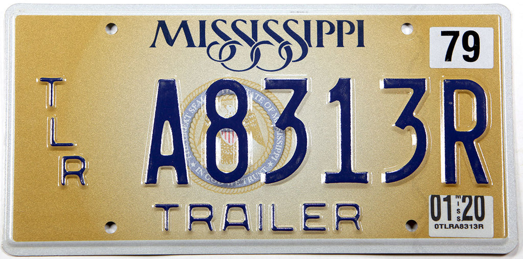 2020 Mississippi trailer License Plate | Brandywine General Store