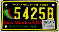 2020 New Mexico hot chili pepper motorcycle license plate in excellent plus condition