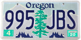 2020 Oregon car license plate grading excellent minus