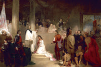 archival Art Print of The Baptism of Pocahontas by John Chapman