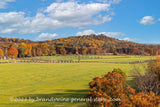 art print of Big Round Top and Bushman Farm from the Longstreet tower in Gettysburg