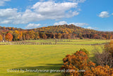 An original premium quality art print of Big Round Top and Bushman Farm from the Longstreet Tower in Gettysburg for sale by Brandywine General Store