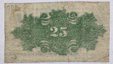 An obsolete civil war 25 cents obsolete money issued by Kimball Robinson and Co from Boston MA signed and numbered reverse of note