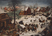 An archival premium Quality Art Print of Census at Bethlehem painted by Flemish Renaissance artist Pieter Brueghel the Elder in 1566 for sale by Brandywine General Store