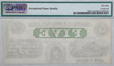 An obsolete five dollar banknote issued by Bank of New England at Goodspeed's Landing in East Haddam Connecticut certified by PMG at 58 Choice AU EPQ for sale by Brandywine General Store reverse 