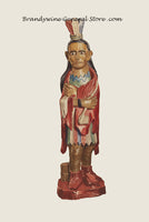 An archival premium Quality Art Print of Cigar Store Indian painted by Albert Ryder in 1936 for sale by Brandywine General Store