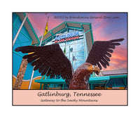 An archival premium Quality art Poster of Eagle at Gatlinburg Tennessee Asquarium for sale by Brandywine General Store