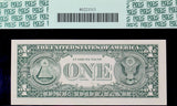 A Fr #1933-F Series of 2006 one dollar FRN with a full house fancy serial number of 47777744 for sale by Brandywine General Store grading PCGS 64 PPQ Reverse of note