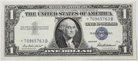 A Friedberg 1619* One Dollar star Silver Certificate Series 1957 for sale by Brandywine General Store in extra fine condition