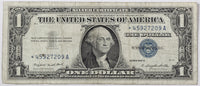 A Fr #1620* star note from the series of 1957-A One Dollar silver certificate for sale by Brandywine General Store in very good condition