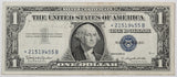 A Fr #1621* series of 1957-B silver certificate Star Note in the denomination of one dollar for sale by Brandywine General Store in fine condition