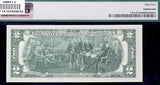 A series of 1976 Fr #1935-F* FRN two dollar star note from the St. Louis Federal Reserve Bank graded PMG 64 for sale by Brandywine General Store reverse of bill